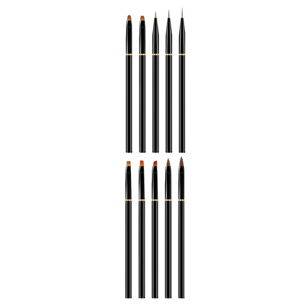 

10pcs Art Pen Metal Tools Fine Manicure Drawing Painting DIY Accessory Nail Art Pen Reusable Long Lasting Nail Brush