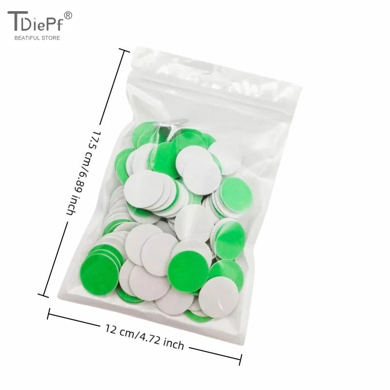 25mm Replaceable Nail Buffing Sanding Discs 50 Pcs Self Adhesive for Nail Care