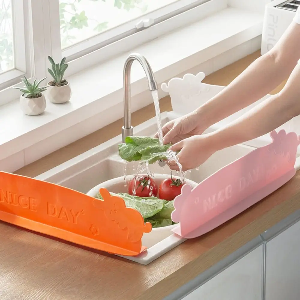 Silicone Kitchen Water Baffle Soft Anti-splash Sink Splash Guard Reusable Practical Water Blocking Board Splash Protector