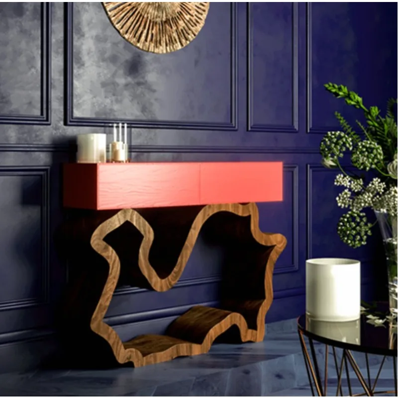 

Nordic paint Xuanguan table, minimalist home decoration table, personalized artistic end view, strip table, locker, case table