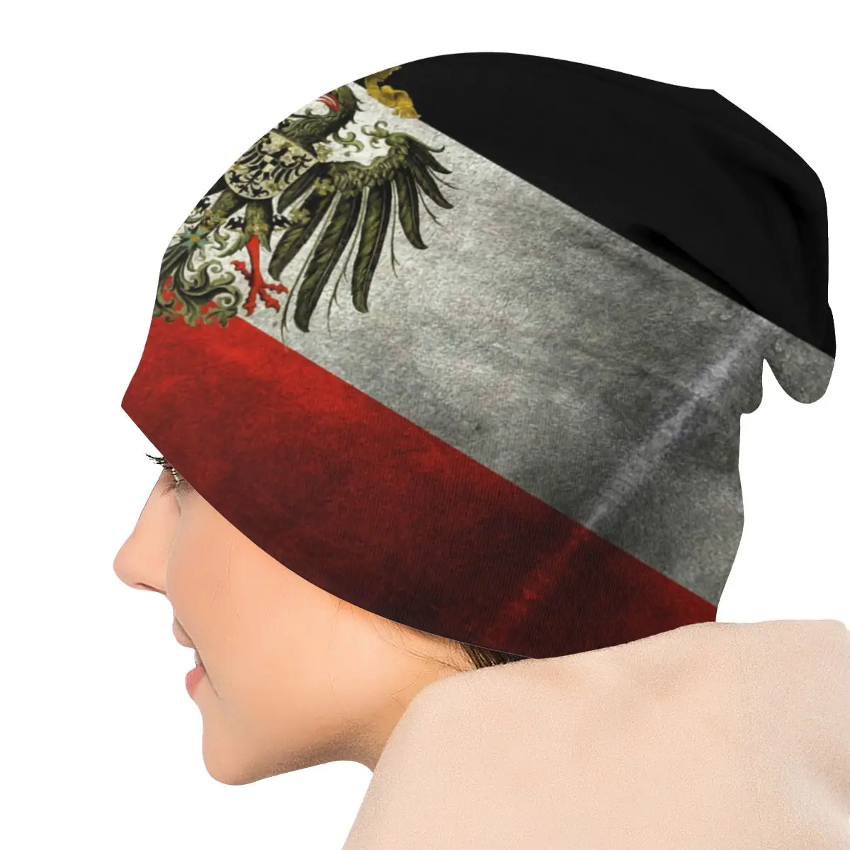 Custom German Empire Flag Germany Bonnet Beanie Knit Hat Men Women Hip Hop Unisex Adult Warm Winter Skullies Beanies Caps