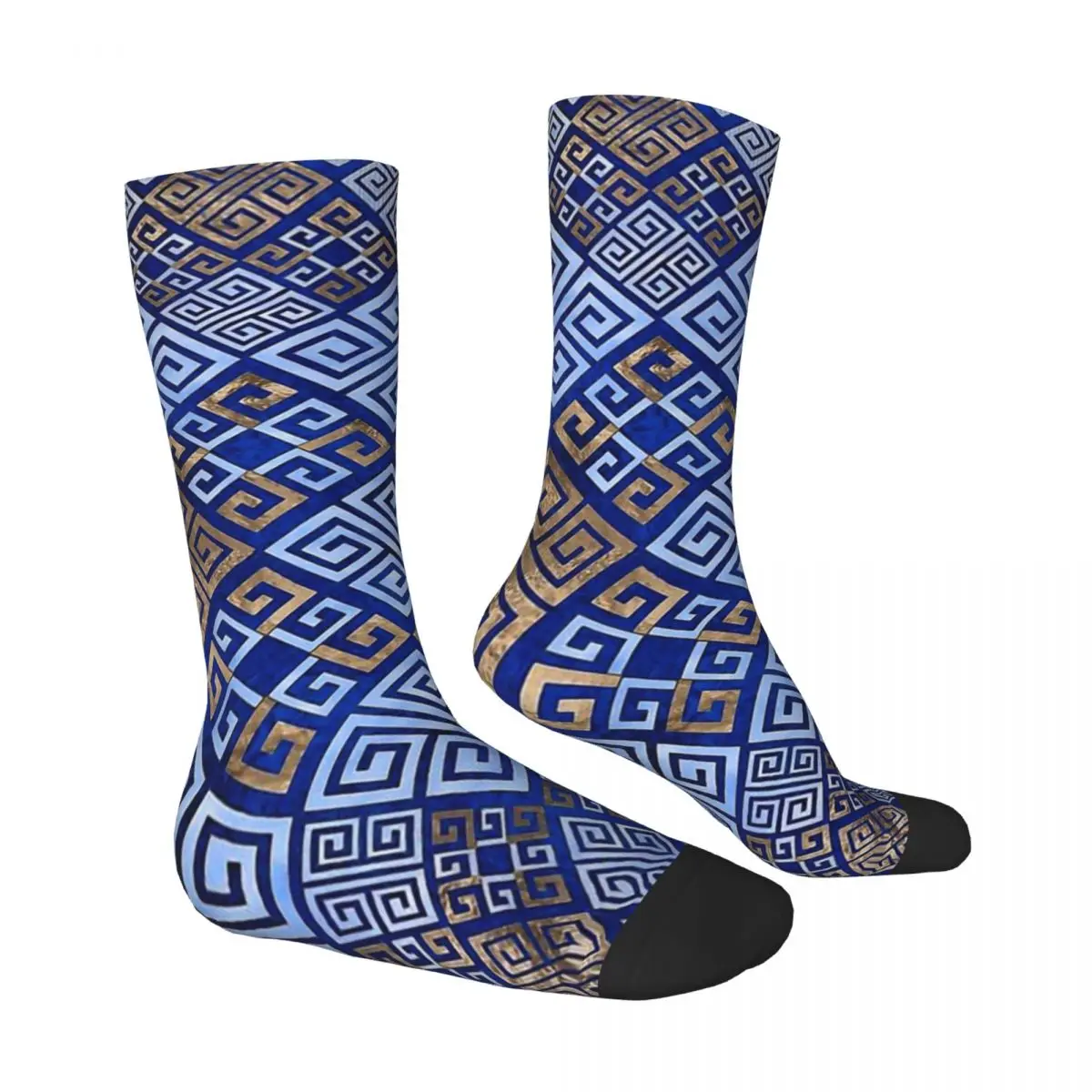 Greek Key Ornament Greek Ornament With Meander Key Men Women Socks Outdoor Novelty Spring Summer Autumn Winter Stockings Gift