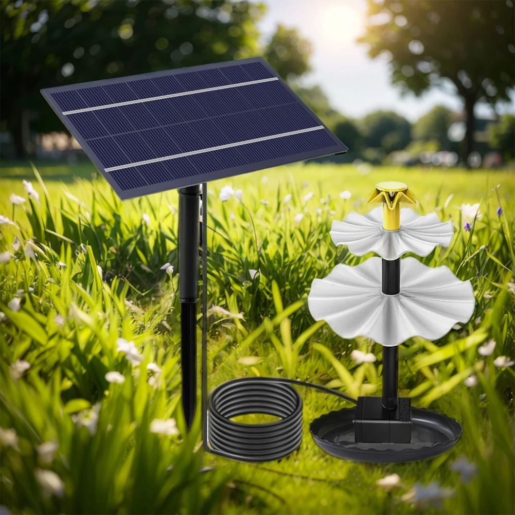

Solar Fountain Pump 9V/4W Water Fountain Pump with Nozzle Fountain Submersible Pump for Bird Bath Fish Tank