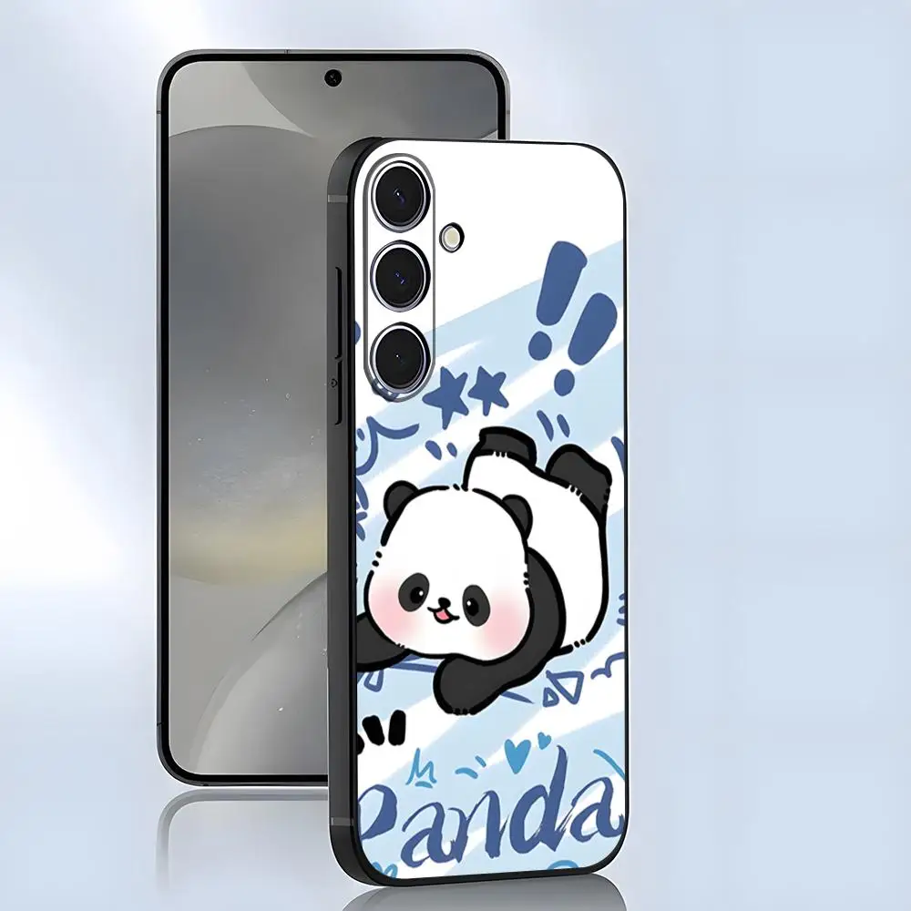 Cute Panda Phone Case For Samsung A25 A13 A33 5G A54 A36 A35 A56 A52 A14 Shockproof Soft Cover