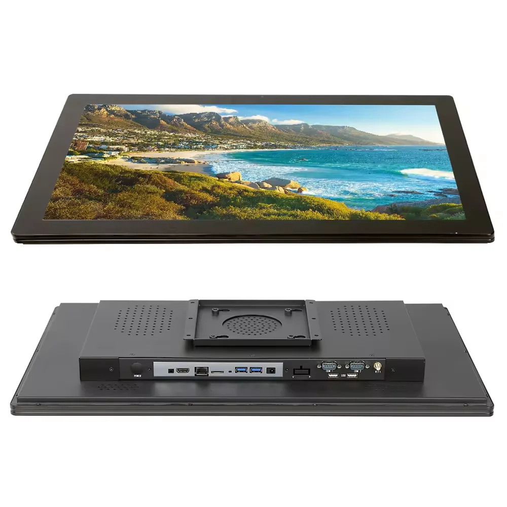 32 بوصة جدار جبل IP65 مقاوم للماء سطوع عالية 2K 4K لوحة أندرويد الصناعية PC RK3566 RK3568 RK3588 اللمس