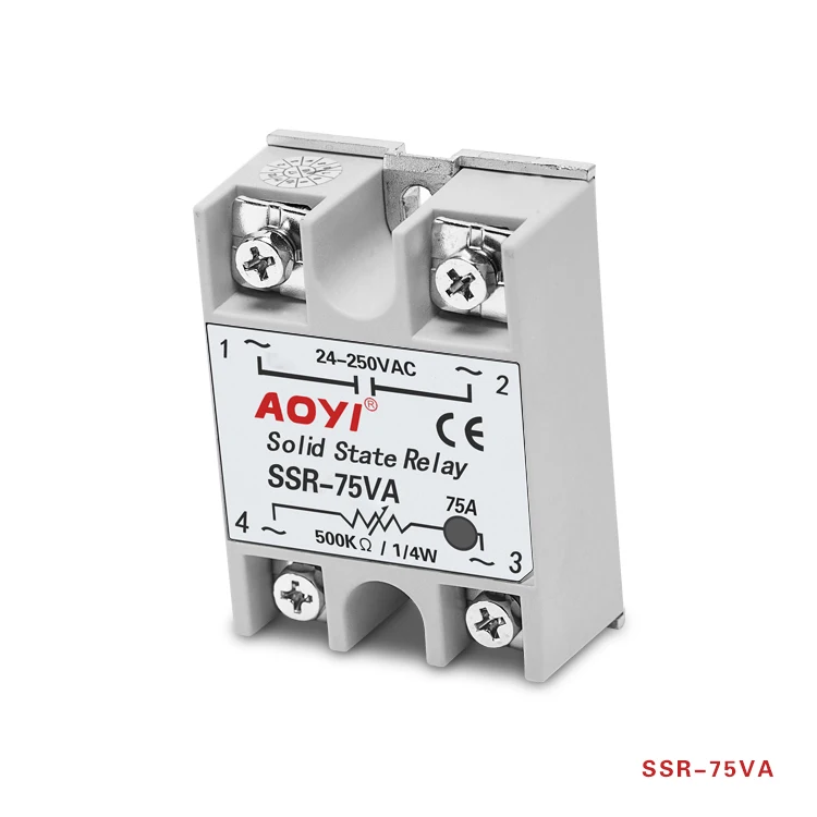 AOYI الصين مصنع SSR سلسلة الصناعية التلقائية SSR-75VA مرحل الحالة الصلبة