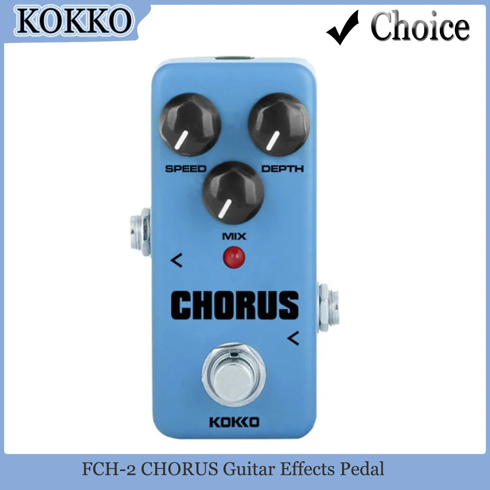 

Педаль эффектов для электрогитары KOKKO FCH2, аналоговая педаль эффектов хору, True Bypass, мини-одиночная гитарная педаль, гитарные эффекты
