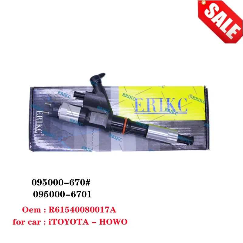 ERIKC 095000-6701 095000-6700 Auto Accessory Injectors R61540080017A for Denso Injector 095000-6702 9709500-670 ITOYOTA - HOWO