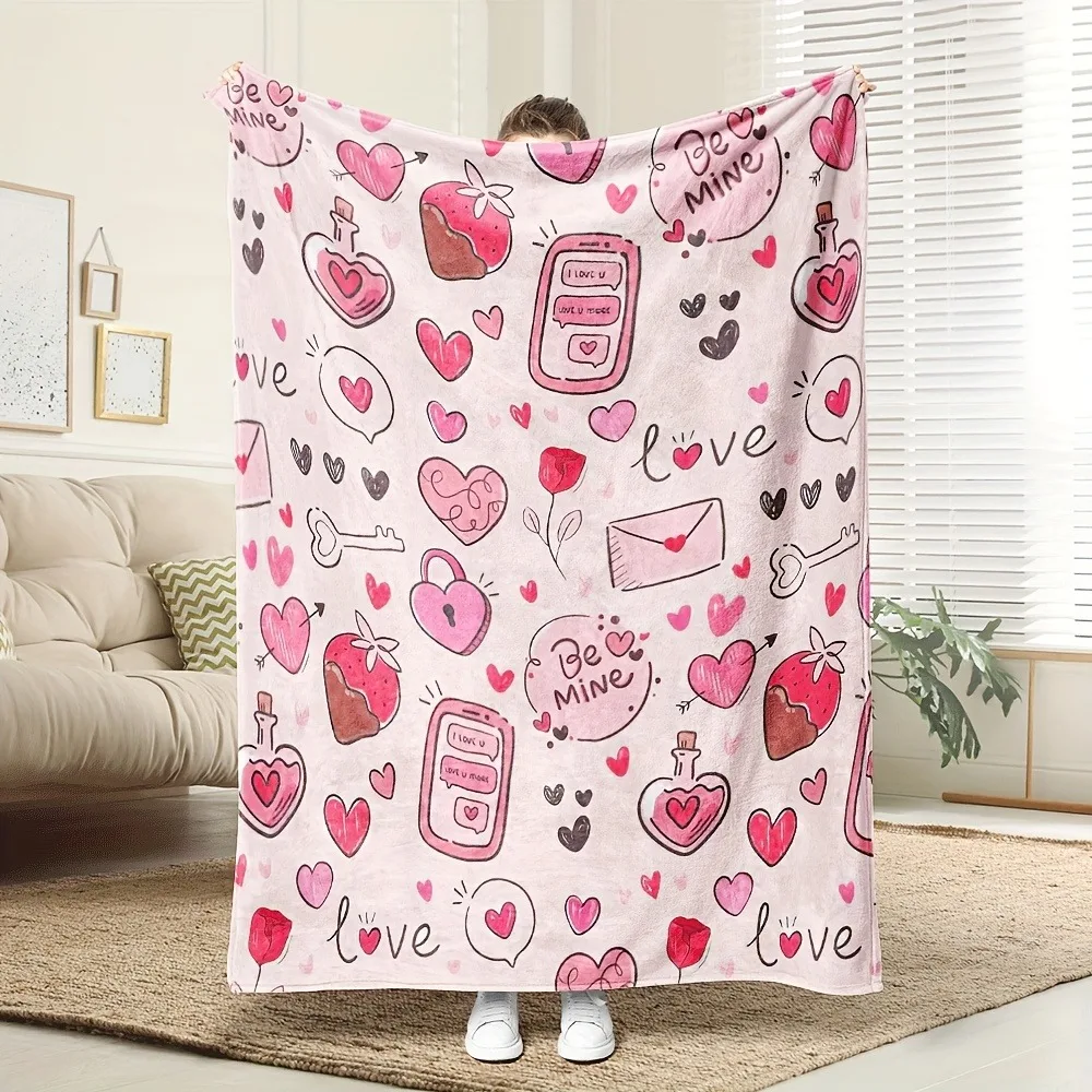 

Top pick1pc Vintage Christmas Wreath Blanket 200-250gsm Polyester All-Season Holiday Valentine's Day Decor