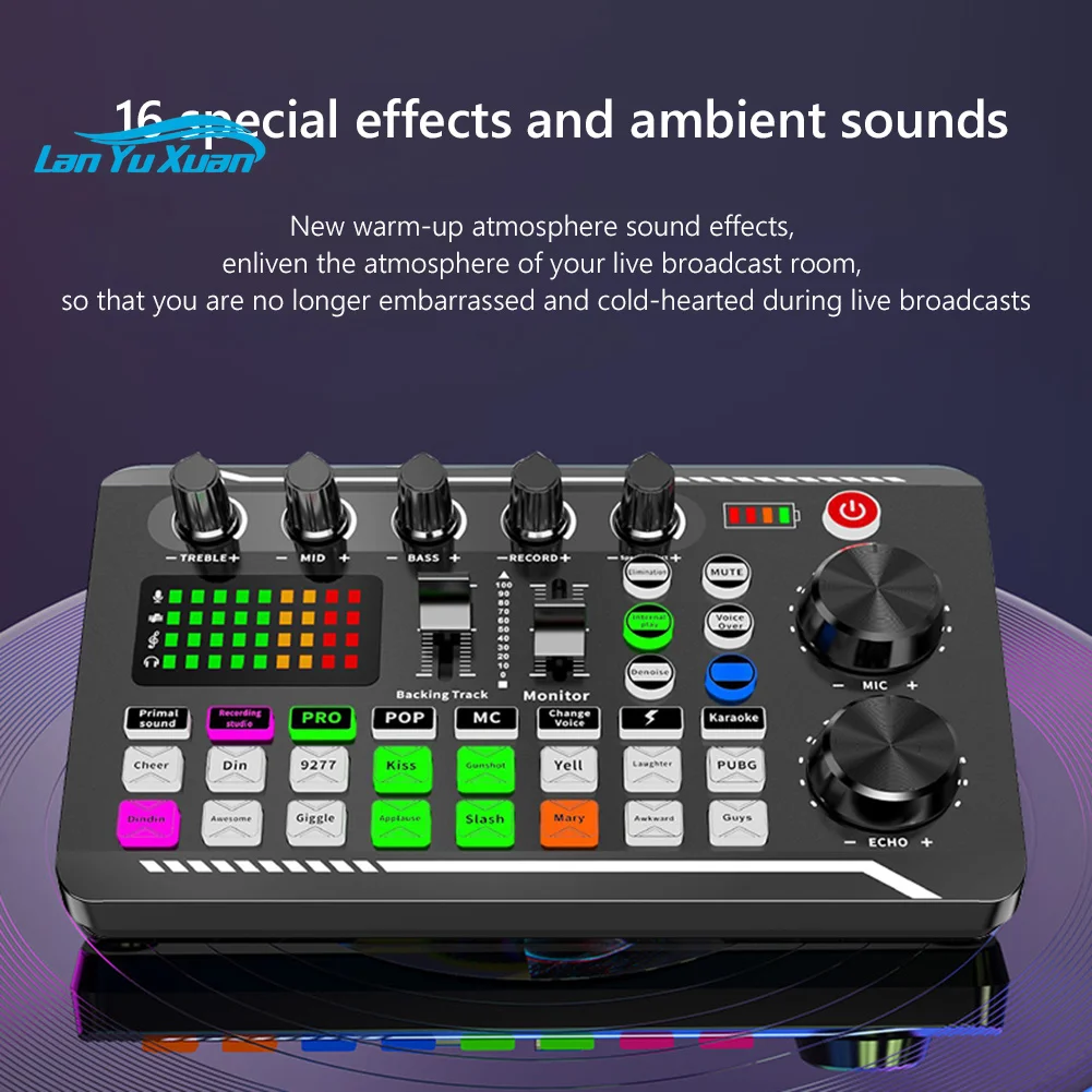 USB Live Sound Card with Built-in Mixer   Mic Amplifier