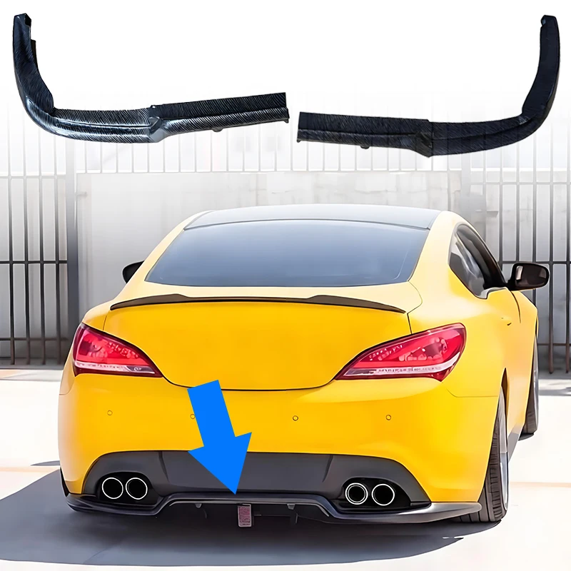 Rear Bumper Small Lip Splitter For Hyundai Genesis Coupe 2009‑2016 Exterior Body Kits Auto Styling Tuning Accessories Car