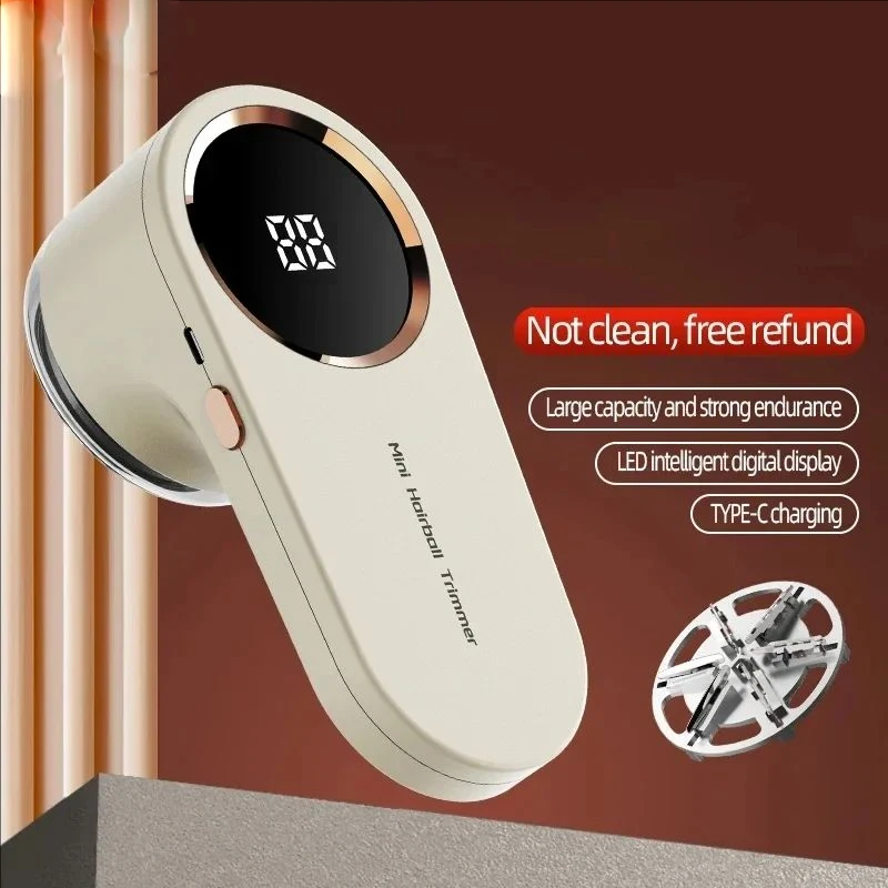 

Xiaomi Lint Remover For Clothing LED Digital Electric Pellet Fluff Remover USB Rechargeable Fuzz Fabric Shaver Sweater