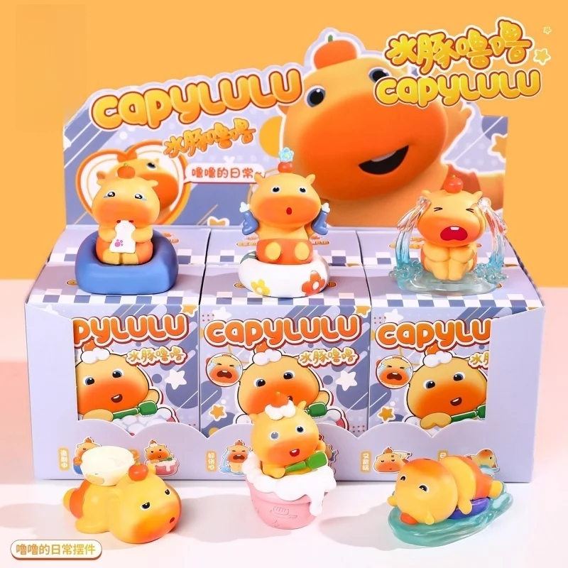 

Capylulu Lulu'S Daily Routine Series Симпатичная аниме-дизайнерская игрушка-фигурка в глухой коробке-коллекционный декор для рабочего стола для фанатов