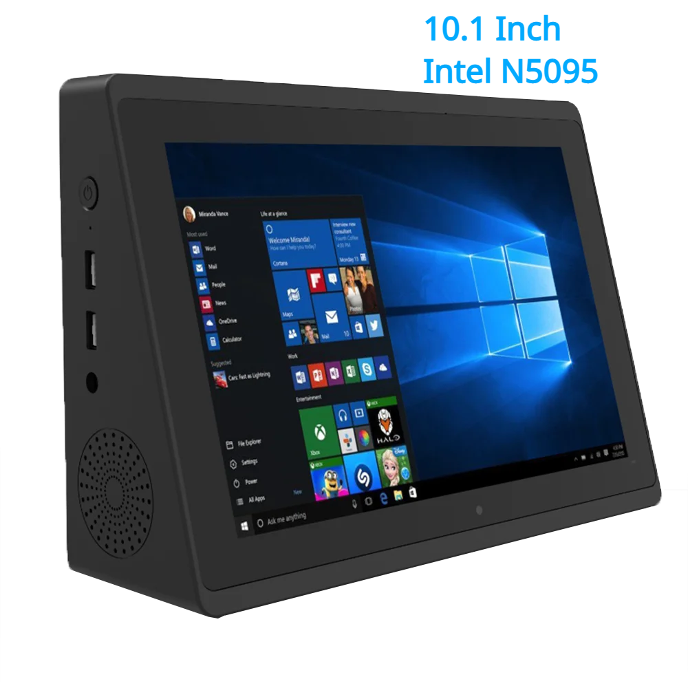 الكل في واحد ويندوز 10 أقراص كمبيوتر صغير سطح المكتب POS 10.1 "1280*800 إنتل N5095 16GB RAM 512GB SSD HDMI واي فاي RJ45 VGA