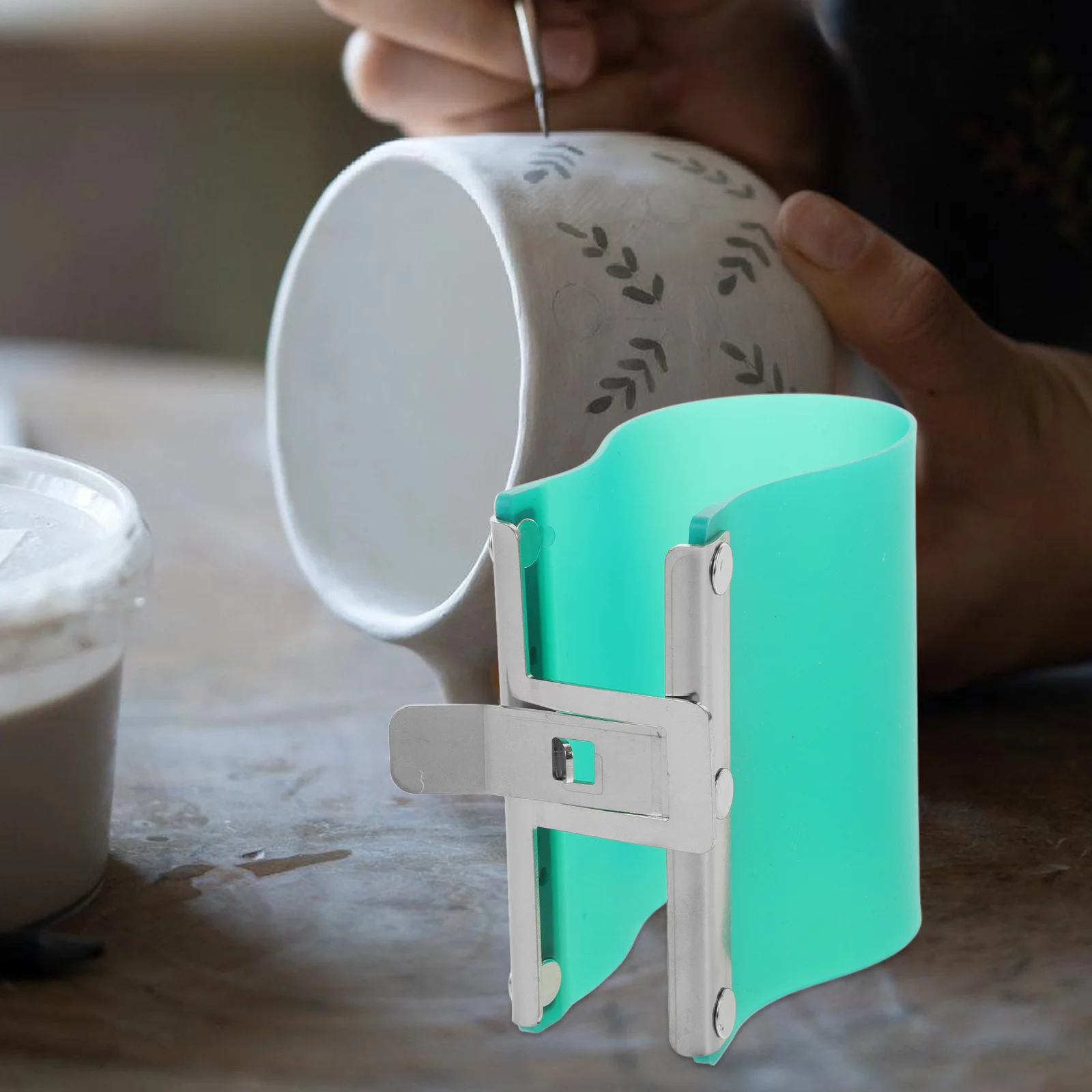 

Mug Holder Small Leakproof Press Accessories Tumbler Heat Resistant Silicone Wrap Transfer Clamp Sector