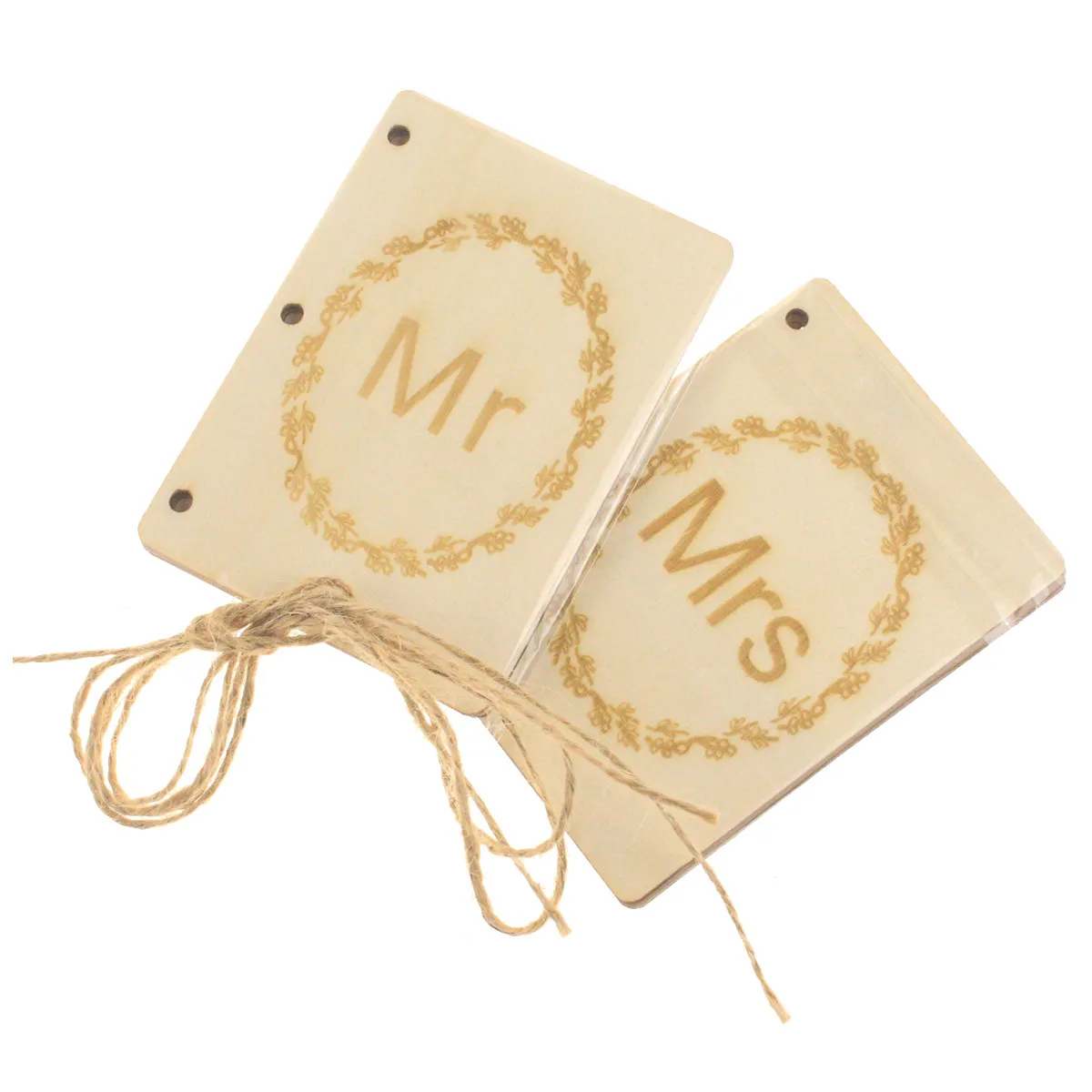 4Pcs Wooden Wedding Vow Books Rustic Kraft Paper Notebook Fully Assembled Jute Twine Engagement Keepsake Wedding Photography