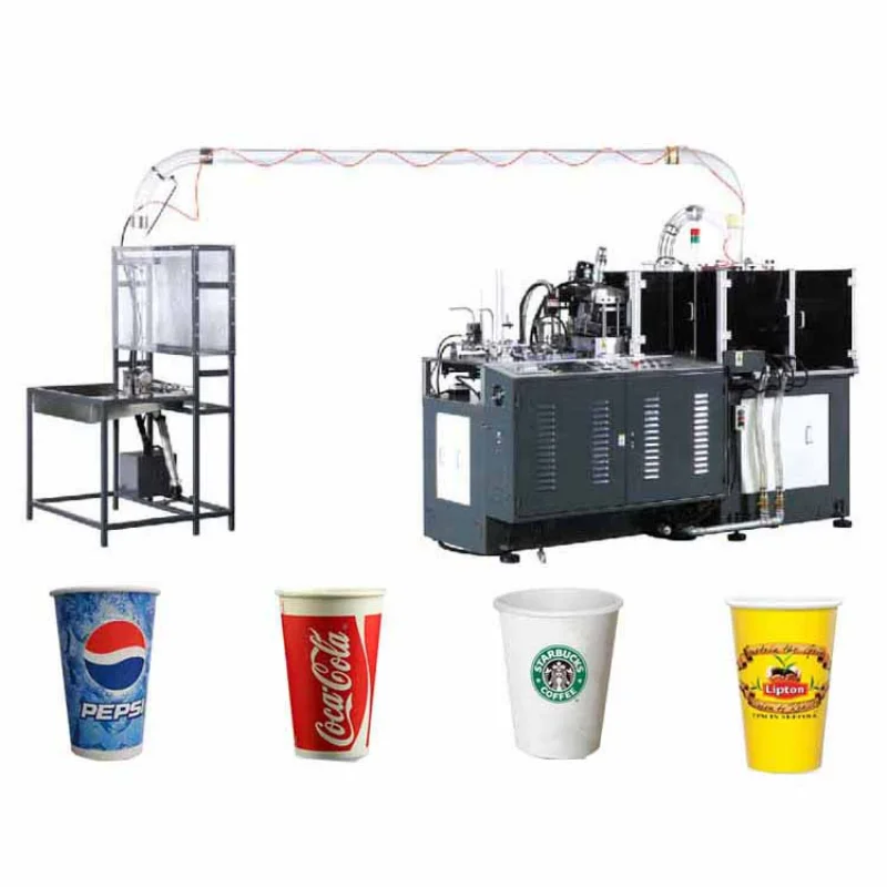 China Manufacturer 90PCS/H Disposable Paper Cup Machine Beverage Shop Paper Plates Carton Cups Making Production Line Supplier