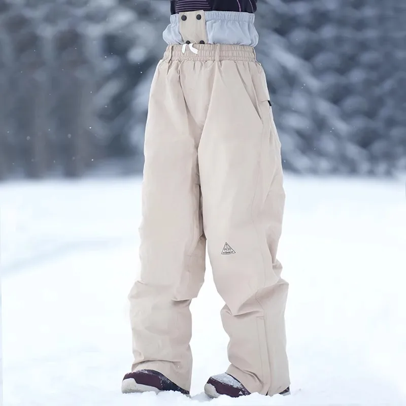 2025 Men's and Women's Loose Work Clothes Ski Pants - Men's and Women's Winter Snow Equipment Waterproof and Windproof Ski Pants