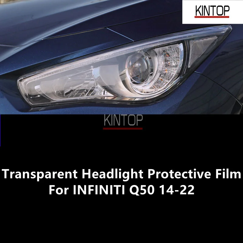 

For INFINITI Q50 14-22 TPU Transparent Headlight Protective Film, Headlight Protection,Film Modification