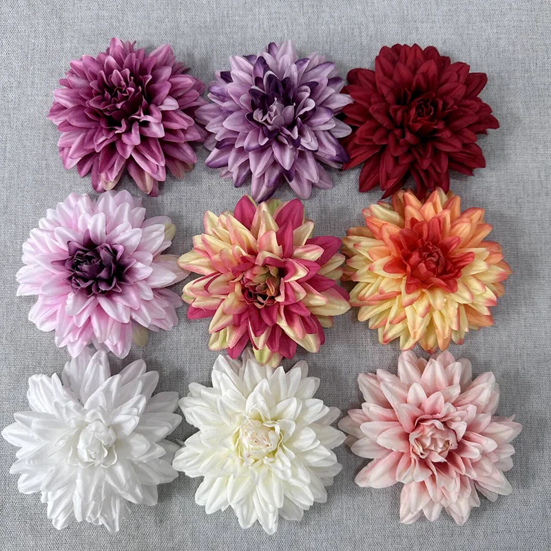 MeiLi Dahlia flower Artificial Single Dahlia Flower Head Wedding Decoration High Quality High fidelity office decorative