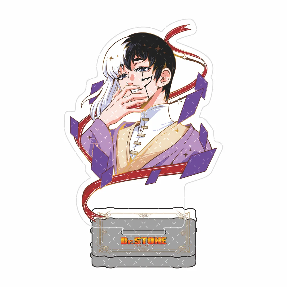 Dr.STONE 10cm Acrylic Stand Figures Keychain Science Adventure Anime Desktop Tabletop Ornament Otaku Fans Collectible Gift