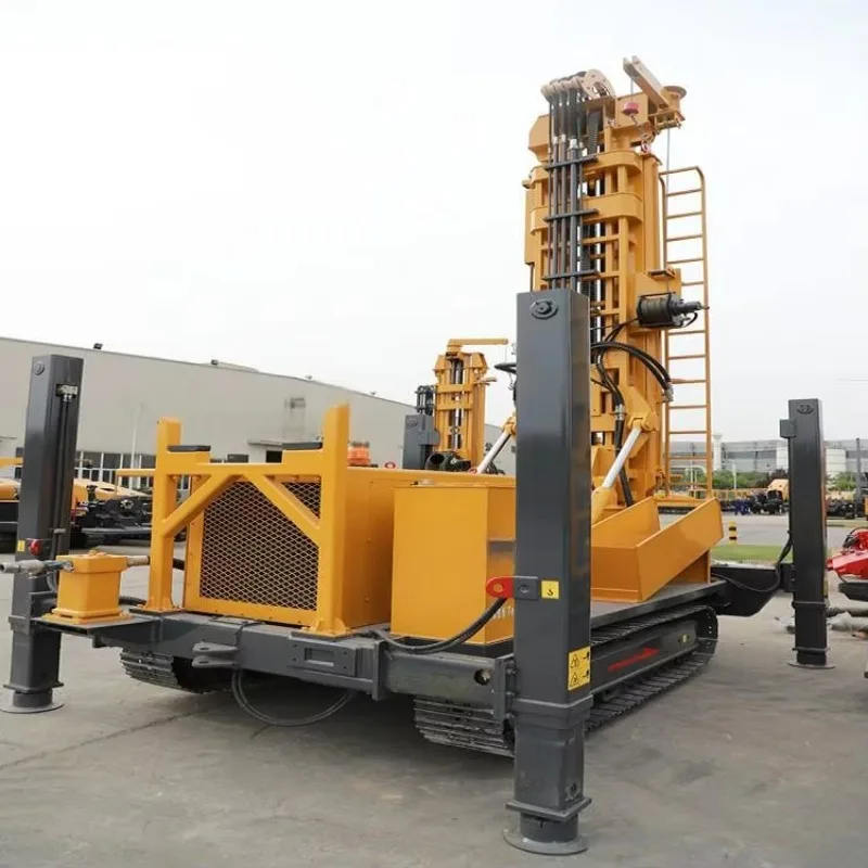 Hydraulic Water Well Drilling Rig Crawler Mounted Drill Rig 100m 200m Borehole Drill Wells Water Well Drilling Rigs Machine