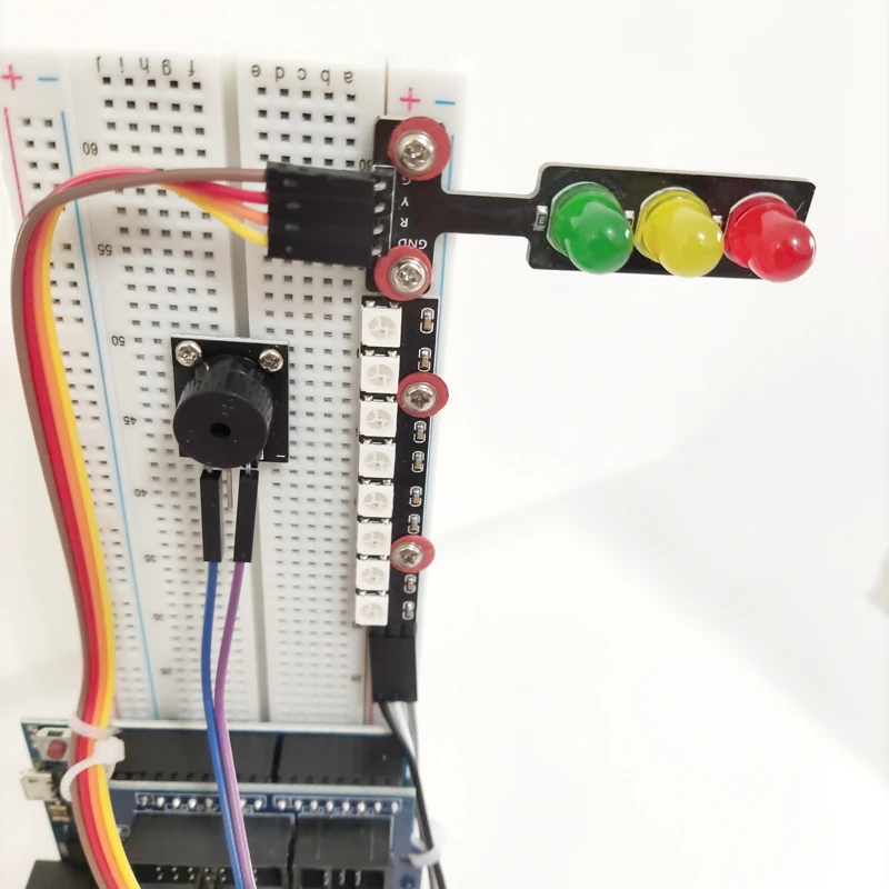 Uno kit de luz de tráfego inteligente estudante ciência e tecnologia atividades fabricante produção eletrônica arduino criativo diy