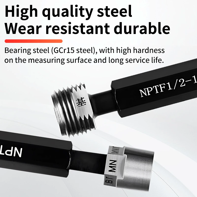 American Standard Dry Seal Taper Pipe Thread Plug Gauge NPTF 1/16 1/8 3/8 1/2 1' 1-1/4 2' 2-1/2 3' L2
