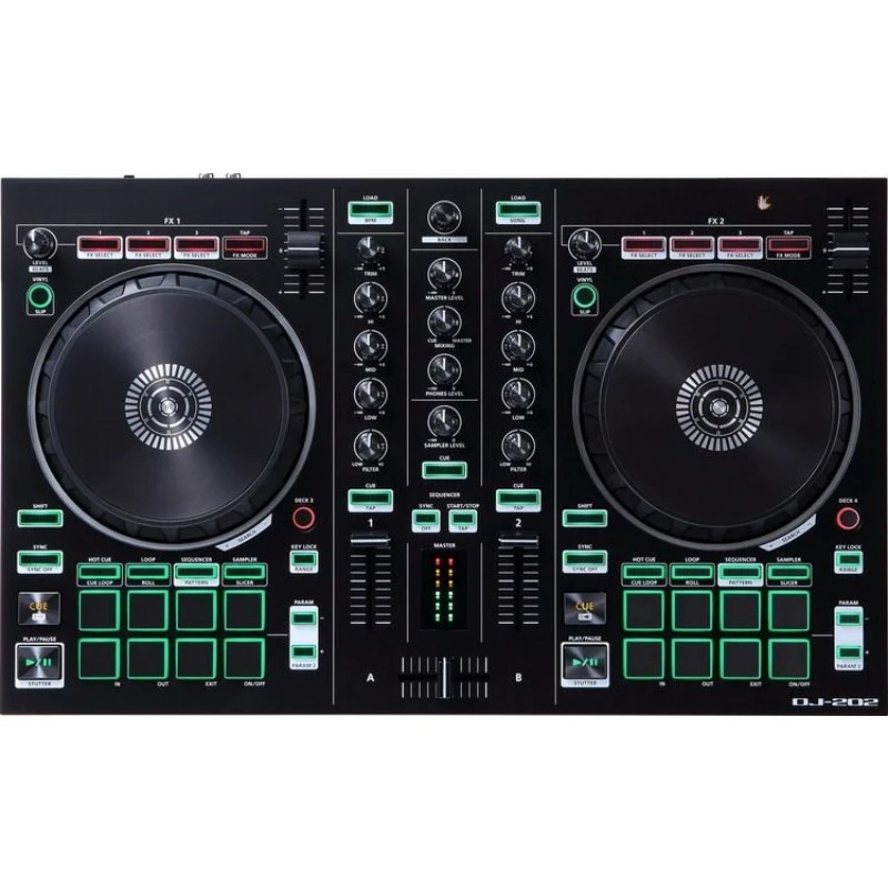 Digital DJ Controller Mixer Portable Live Audio Turntable Player Beginner Computer Music Mixing Equipment