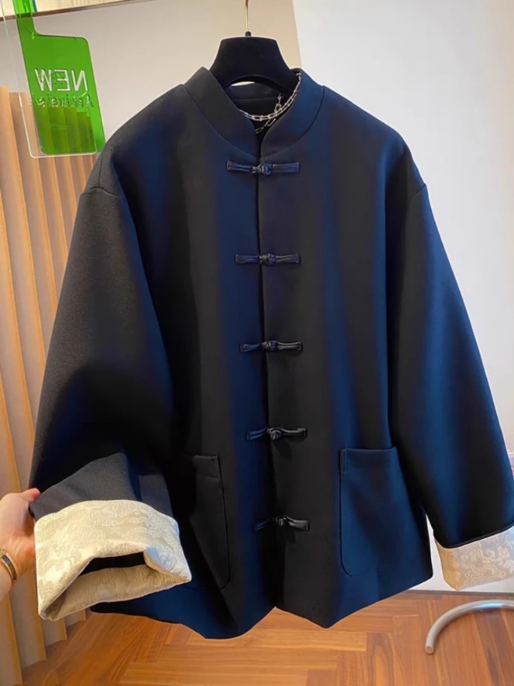 

Очень большой костюм с воротником-стойкой и воротником-стойкой на 300 пуговицах, мужской осенний элитный новый китайский костюм Sle Tang Jaet