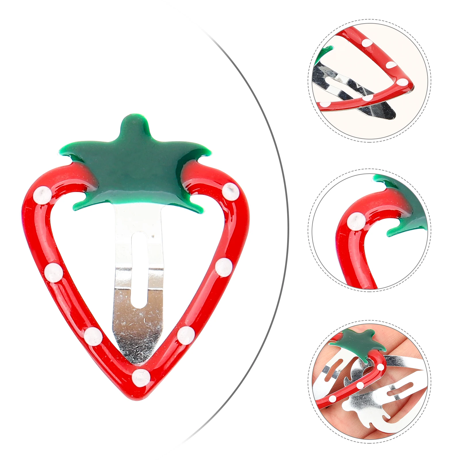 

15Pcs Cute Strawberry Hair Clips for Kawaii Hair Accessories Strong Non-Slip Grip Bangs Clip for