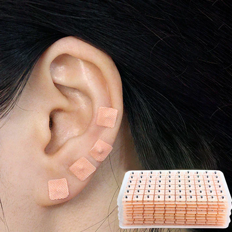 Ear Seeds Bianstone Ear Acupuncture Massage Auricular Sticker Kit Therapy Needle Patch Seeds Sticker Auriculotherapy Kit