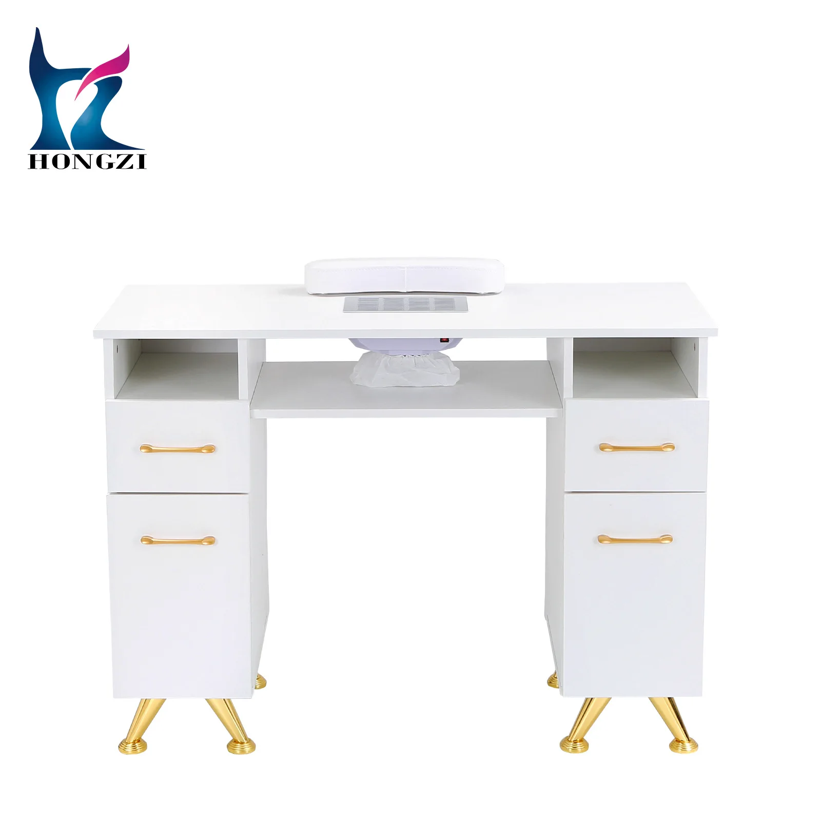LH manicure table, built-in manicure vacuum cleaner, multi-drawer storage manicure table with wrist pad