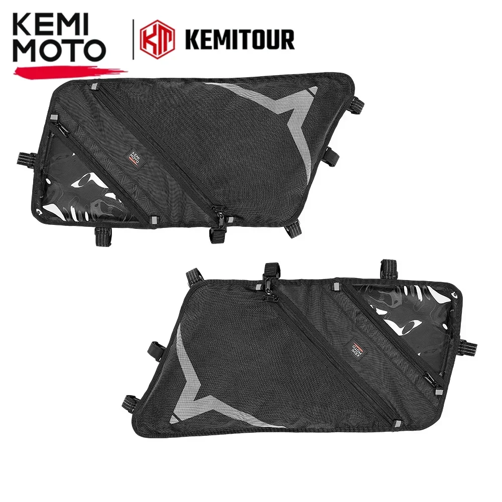 

For CFMOTO ZForce 500 800 Trail 800 EX 1000 2014+ UTV 2 Packs Overhead Roof Storage Bag with Transparent Triangle Bag