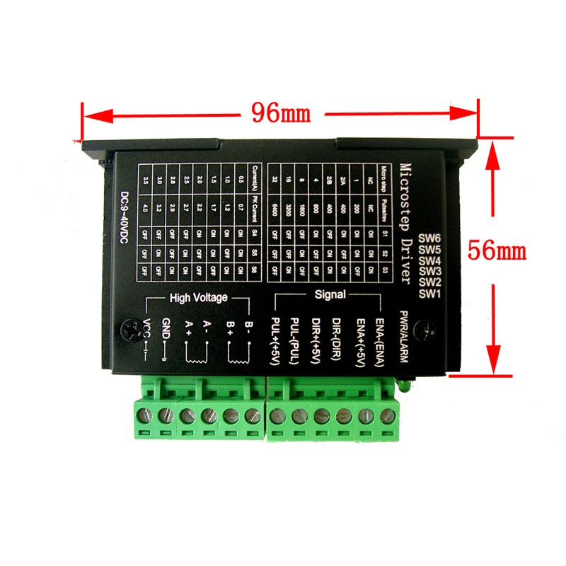 TB6600 Stepper Motor Driver Nema 23 Nema 34 42/57/86 Nema17 32 Segments 4.0A 42VDC CNC Engraving Machine Wood Router Mini Lathe