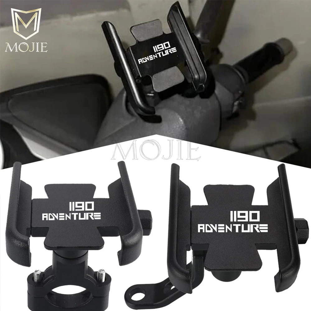 Motorcycle CNC Aluminum Handlebar Mobile Phone Holder GPS Stand Bracket For 1190Adv 1190 ADVENTURE R/RR/S 2013-2023 2024 2025+