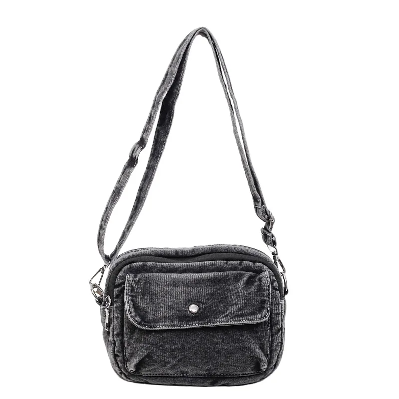 

Girls' Denim Crossbody Bag 2025 - Convertible Shoulder Square Tote for Outdoor & Commute, Lightweight Casual Purse
