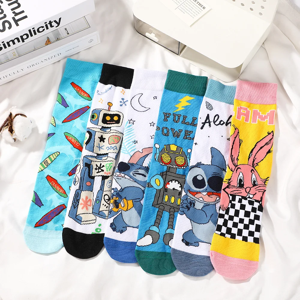 2025 جديد حار بيع الإبداعية الكرتون نمط الجوارب غير رسمية شخصية موضة الاتجاه جوارب قطنية لطيفة ومريحة