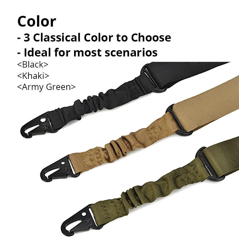 حزام كتف بنجي تكتيكي بنقطتين حزام بندقية نايلون متين حبال ثقيلة للصيد في الهواء الطلق #4