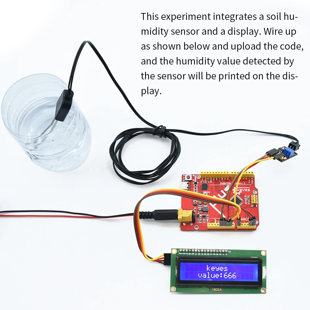 Keyestudio Solil Humidity Sensor Soil Moisture Detector Module For Arduino Water Tester Corrosion Resistance Probe DC 3.3-12V