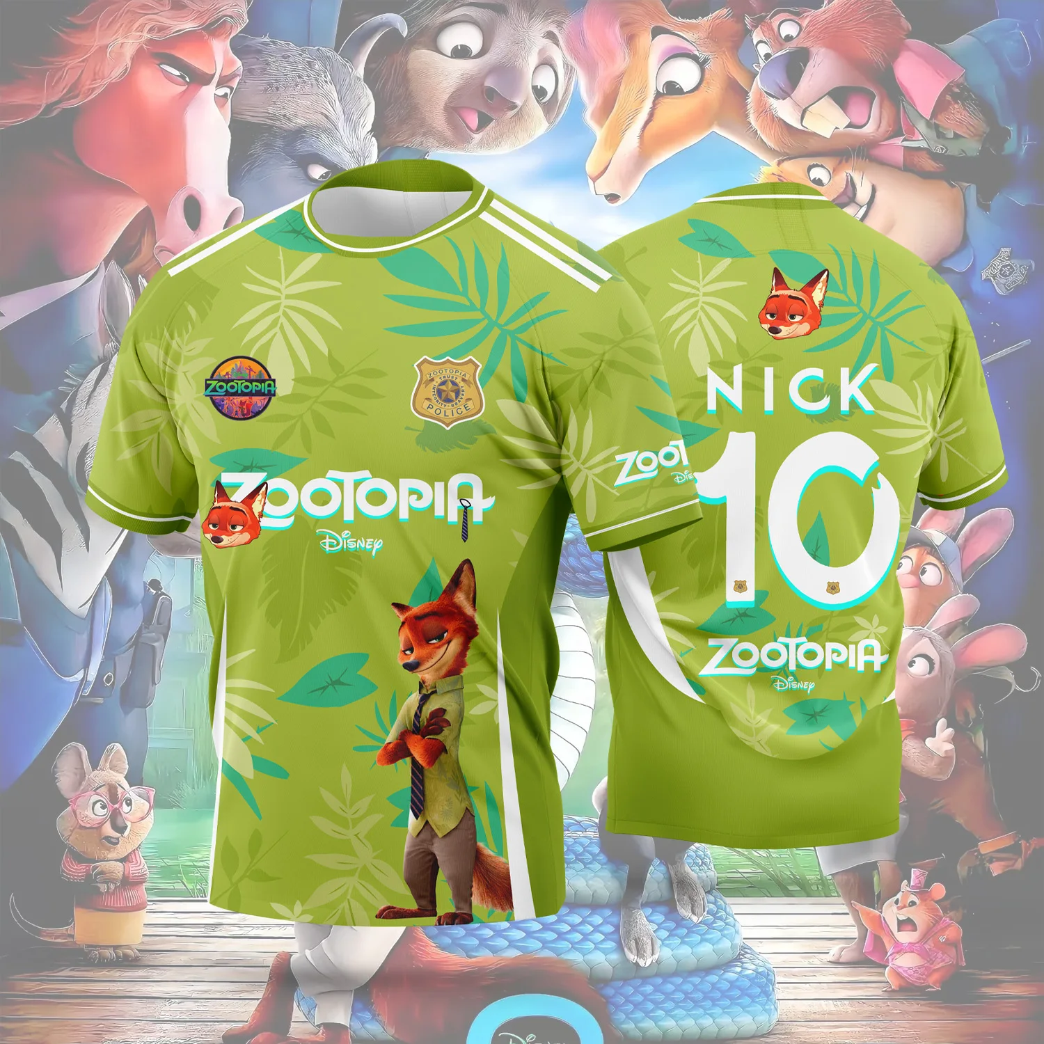 2026 New Arrival: Anime Zootopia Jersey - Men's and Women's Casual Sports T-Shirt for Manga Lovers
