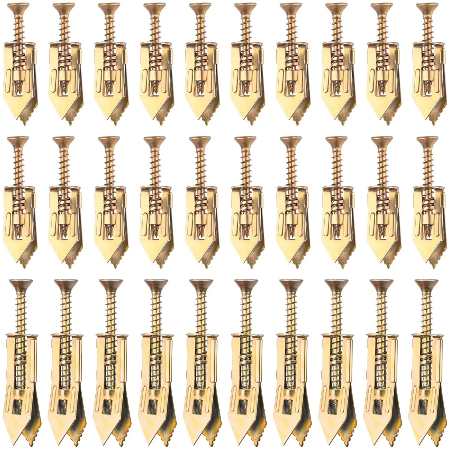 60 Pcs Self-Drilling Anchors, Ancors and Screws for Heavy Duty, Metal Screw Anchors Kit, No Drill and Holes in Wall (3 Sizes)