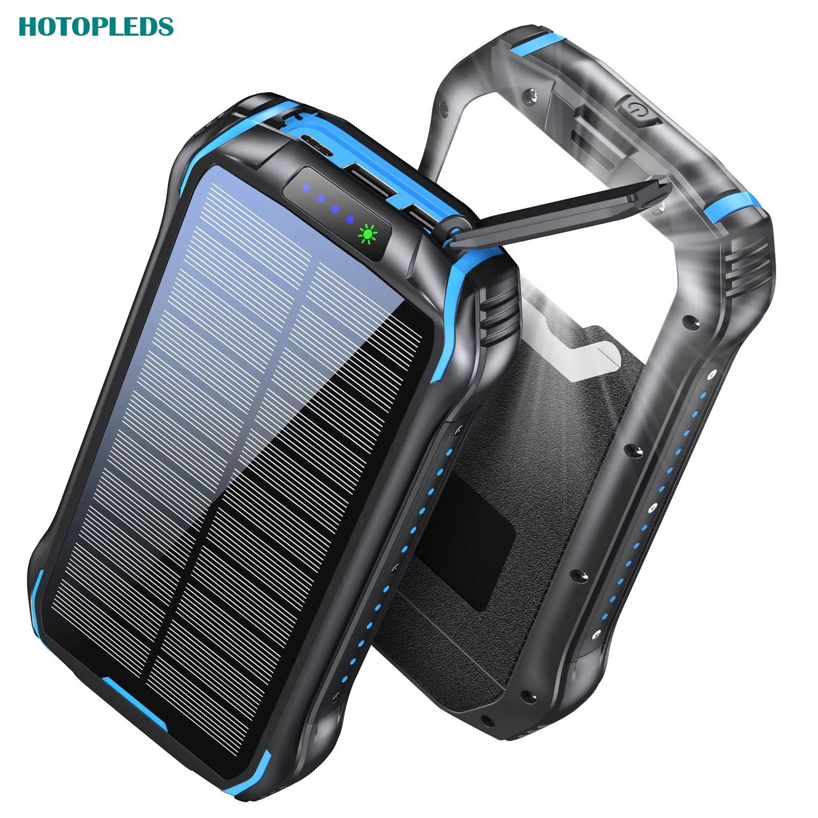 

Multifunctional 26800mAh Solar Mobile Power Bank IP67 Waterproof LED Lighting for Garden Wireless Charging Outdoor Emergency Use