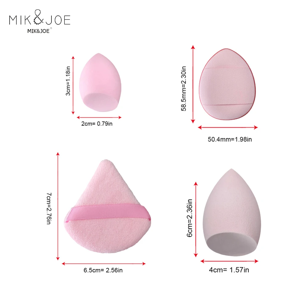 12個入りふわふわメイクスポンジセット - ベースメイク、隅々まで届く巨大サイズ、タッチアップ、メイクセッティングに