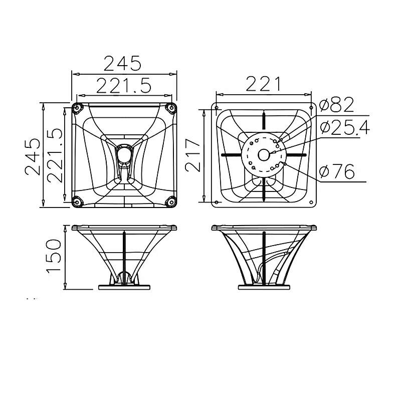 MW Audio 1"/1,4" Bühnenhorn mit Doppelröhre, 55 ° /110 ° x 50 ° Breitbandiger Wellenleiter für Profi-Lautsprecher – Detail 3