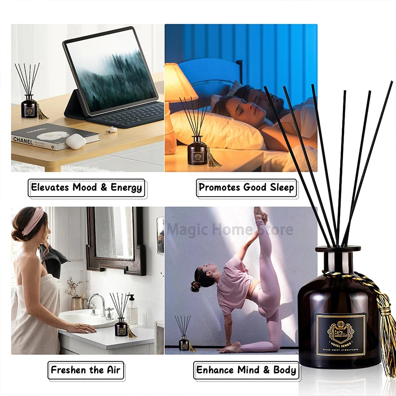 2 Pack Reed Diffuser Sets Bathroom Decor Fragrance with 6 Reed Diffuser Sticks Home Fragrance Essential for Bathroom Accessories