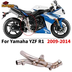 Slip On For Yamaha YZF R1 2009 - 2014 Motorcycle Exhaust Escape System motocross Modified Mid Link Pipe Connect Original Muffler