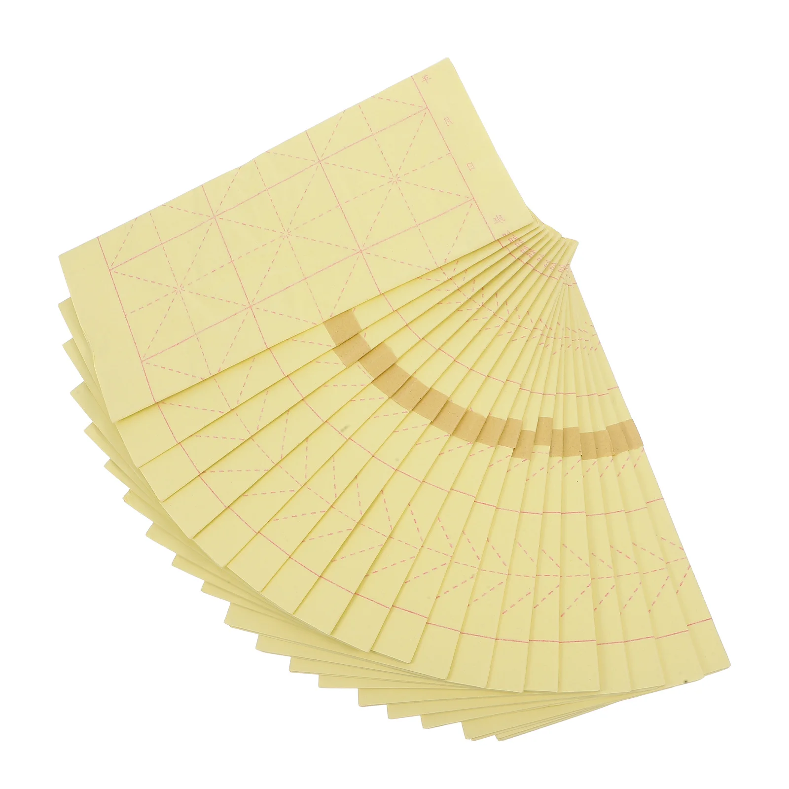 

200Pcs Chinese Calligraphy Practice Paper Xuan Rice Paper Grid Sheets for Beginners Alignment Calligraphy Practice