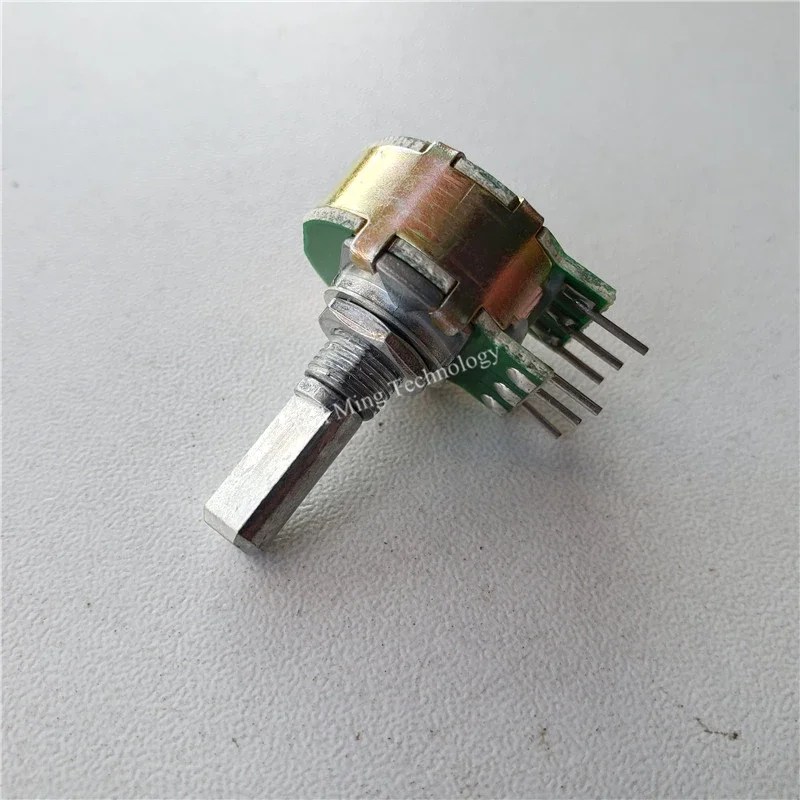 1pcs Step Potentiometer 6 Pin A10K A20K A50K A100K A250K potentiometer 21 Digit Step progressive 20MM Double For HIFI amplifier