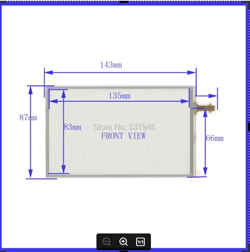 

ZhiYuSun NEW 6 Inch Touch Screen 143*87 for industry applications 143mm*87mm for GPS GLASS